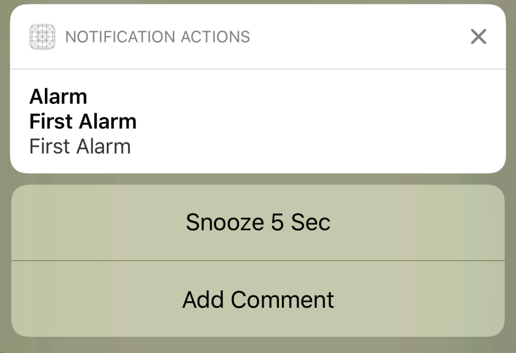 Add Actions and Categories to Notification in Swift